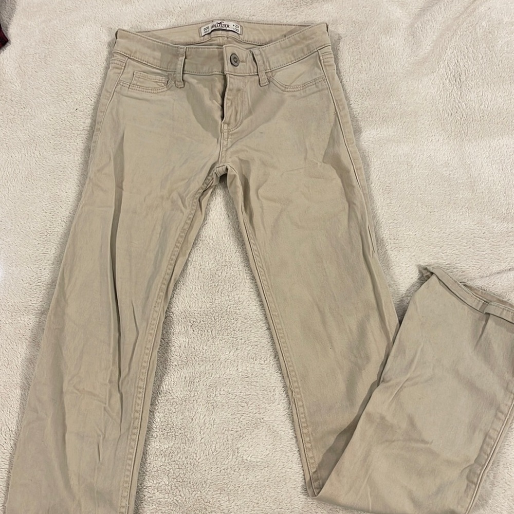 Tan hollister bootcut jeans